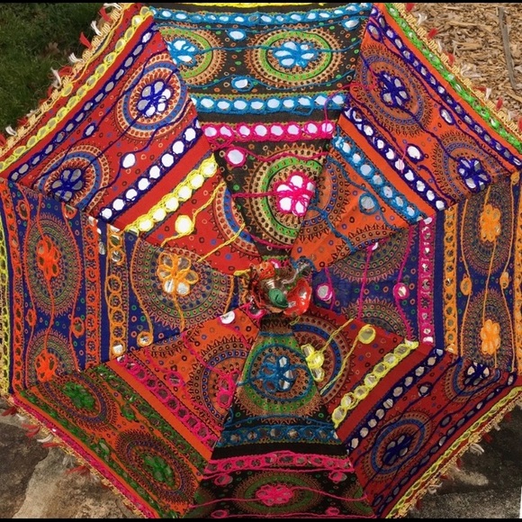 Accessories - INDIAN SARI UMBRELLA PARASOL FESTIVE ROOM DECOR